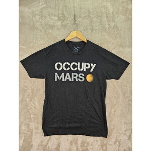SpaceX Occupy Mars T-shirt Black Tee Moon 2018 Version Size L 100% Cotton